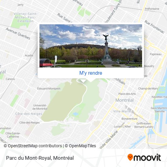 Parc du Mont-Royal plan