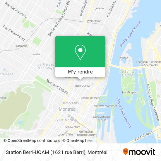 Station Berri-UQAM (1621 rue Berri) plan
