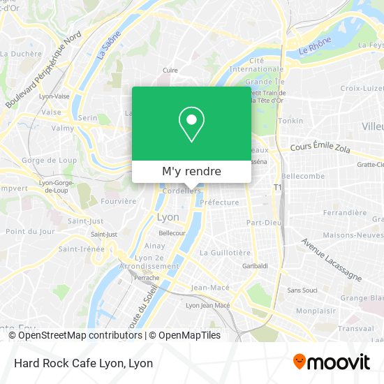 Hard Rock Cafe Lyon plan