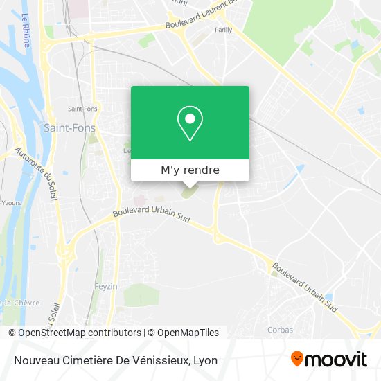 Nouveau Cimetière De Vénissieux plan