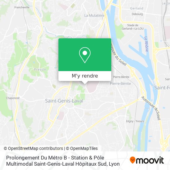 Prolongement Du Métro B - Station & Pôle Multimodal Saint-Genis-Laval Hôpitaux Sud plan