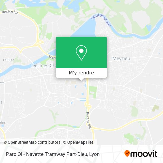 Parc Ol - Navette Tramway Part-Dieu plan