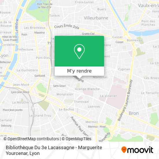 Bibliothèque Du 3e Lacassagne - Marguerite Yourcenar plan