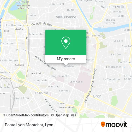 Poste Lyon Montchat plan