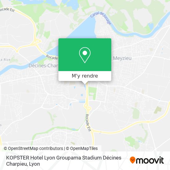 KOPSTER Hotel Lyon Groupama Stadium Décines Charpieu plan