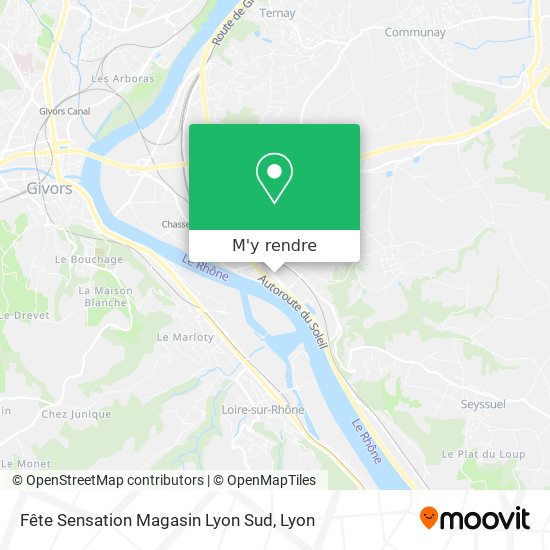 Fête Sensation Magasin Lyon Sud plan