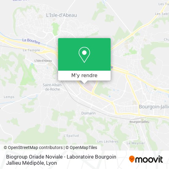 Biogroup Oriade Noviale - Laboratoire Bourgoin Jallieu Médipôle plan