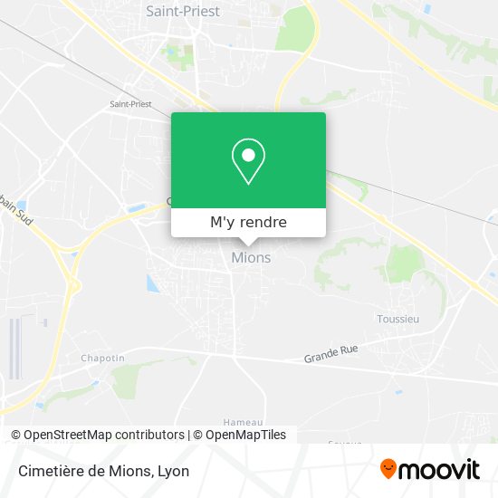 Cimetière de Mions plan
