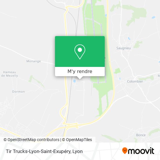 Tir Trucks-Lyon-Saint-Exupéry plan
