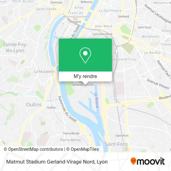 Matmut Stadium Gerland-Virage Nord plan