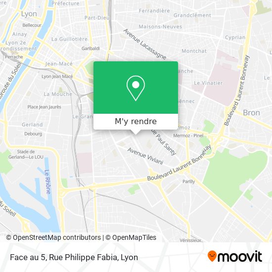 Face au 5, Rue Philippe Fabia plan