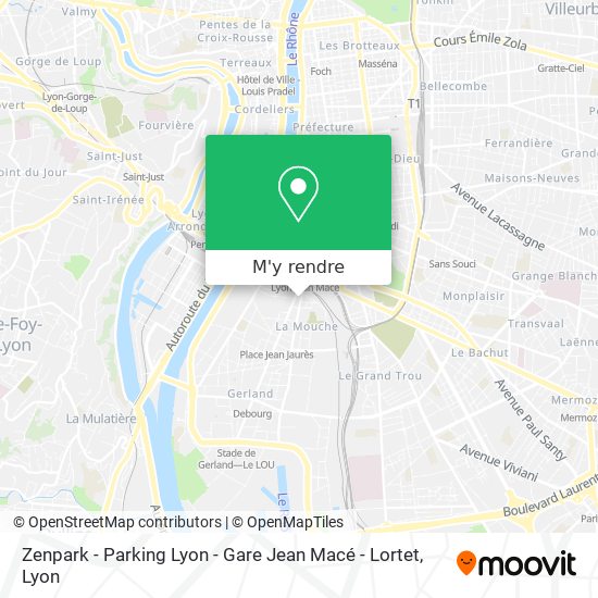 Zenpark - Parking Lyon - Gare Jean Macé - Lortet plan