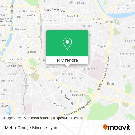 Métro-Grange-Blanche plan