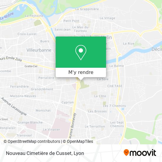 Nouveau Cimetière de Cusset plan