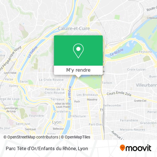 Parc Tête d'Or / Enfants du Rhône plan
