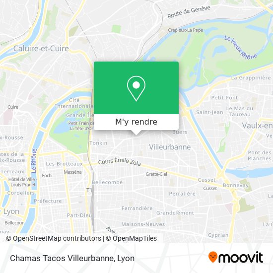 Chamas Tacos Villeurbanne plan