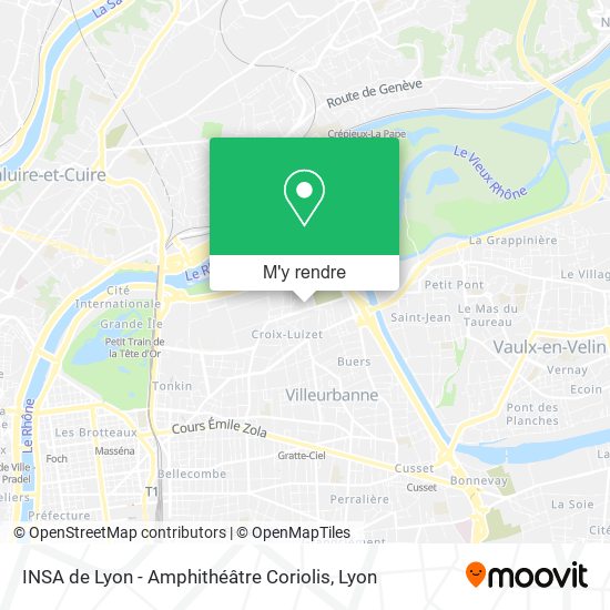 INSA de Lyon - Amphithéâtre Coriolis plan