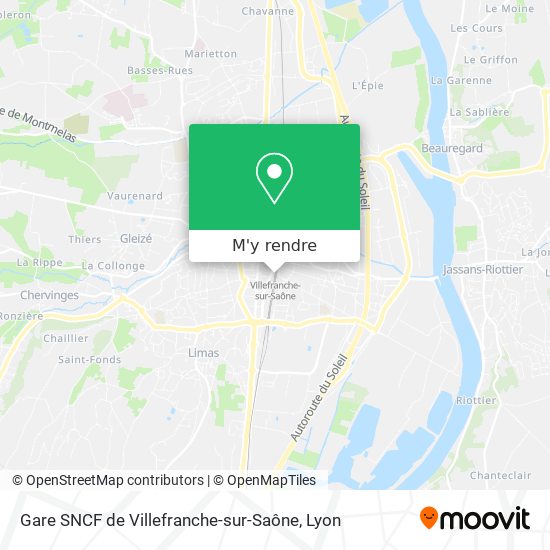 Gare SNCF de Villefranche-sur-Saône plan