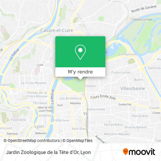 Jardin Zoologique de la Tête d'Or plan