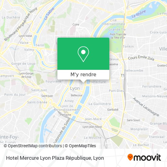 Hotel Mercure Lyon Plaza République plan