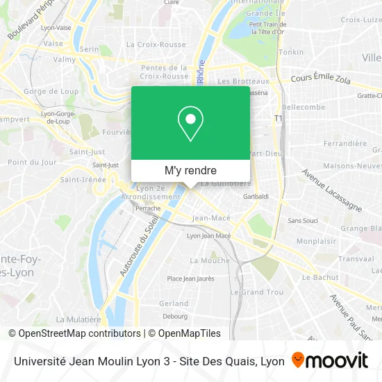 Université Jean Moulin Lyon 3 - Site Des Quais plan