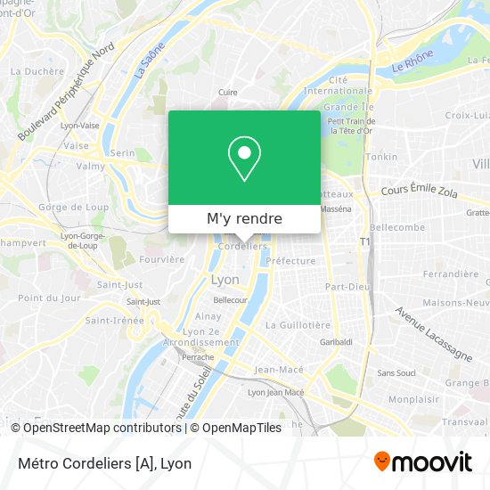Métro Cordeliers [A] plan