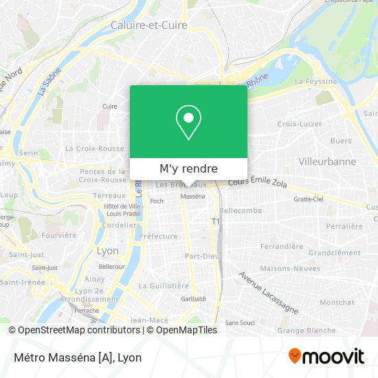 Métro Masséna [A] plan