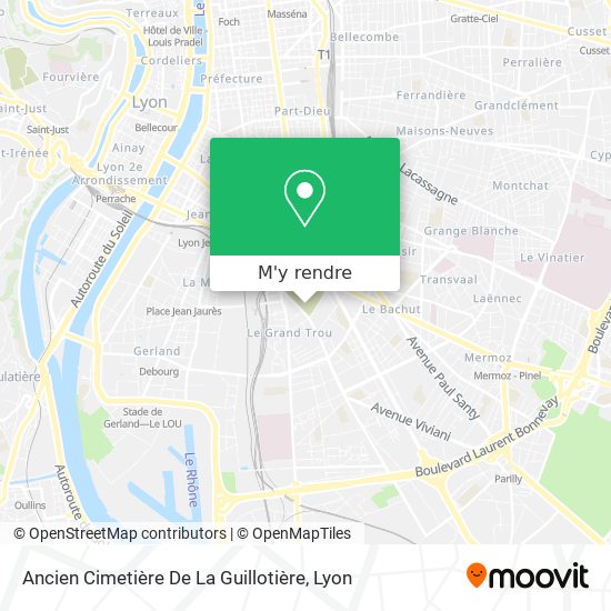 Ancien Cimetière De La Guillotière plan