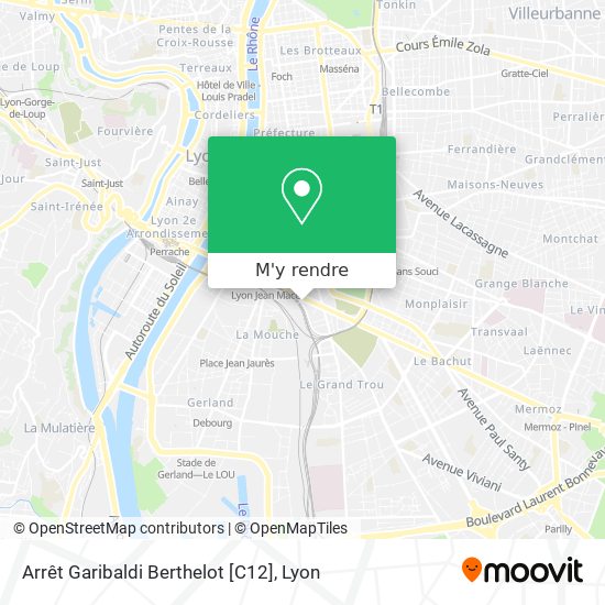 Arrêt Garibaldi Berthelot [C12] plan