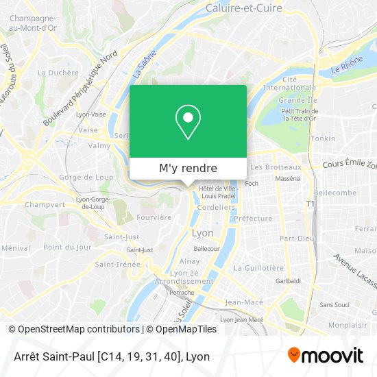 Arrêt Saint-Paul [C14, 19, 31, 40] plan