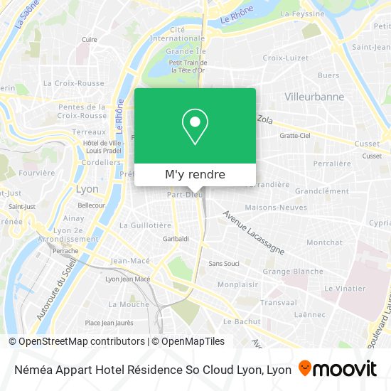 Néméa Appart Hotel Résidence So Cloud Lyon plan