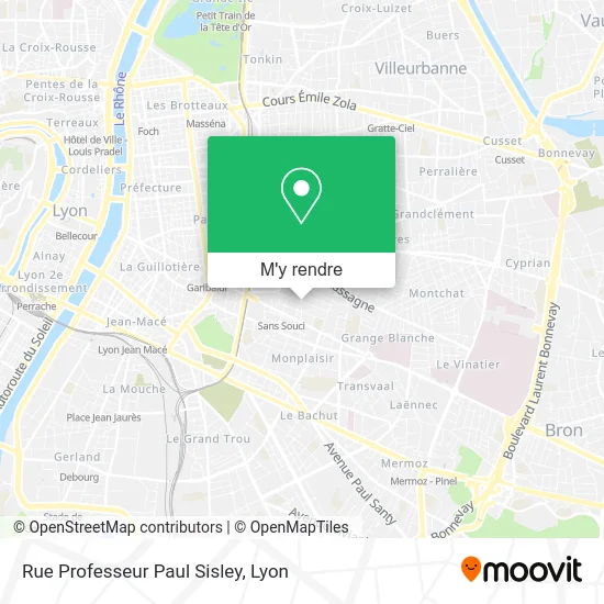 Rue Professeur Paul Sisley plan
