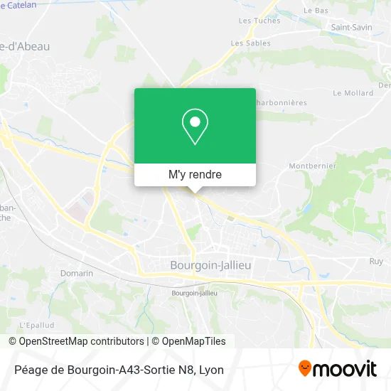 Comment aller à Péage de Bourgoin-A43-Sortie N8 à Bourgoin-Jallieu en ...