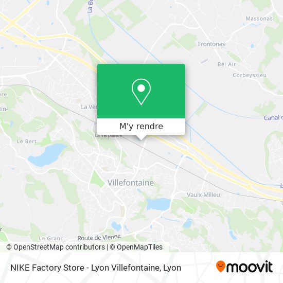 NIKE Factory Store - Lyon Villefontaine plan