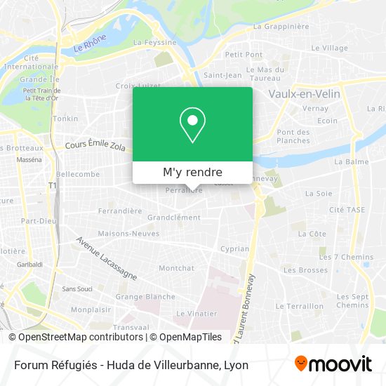 Forum Réfugiés - Huda de Villeurbanne plan