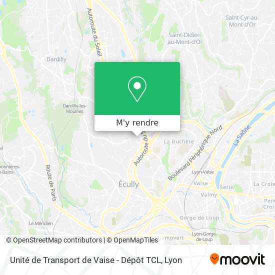 Unité de Transport de Vaise - Dépôt TCL plan