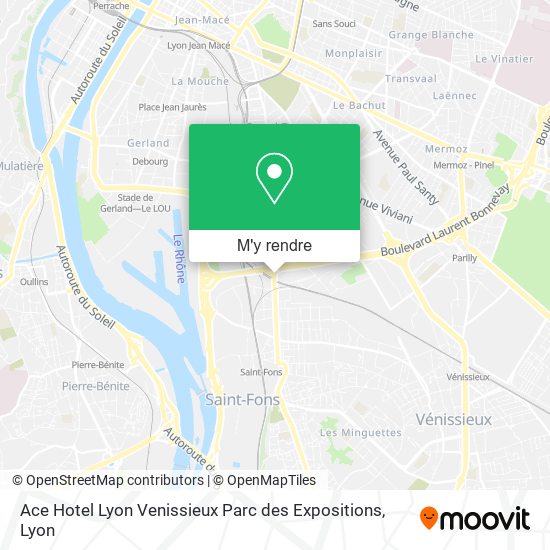 Ace Hotel Lyon Venissieux Parc des Expositions plan