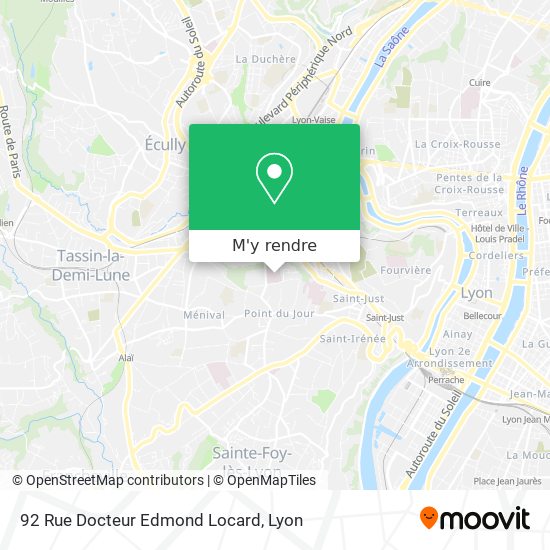 92 Rue Docteur Edmond Locard plan
