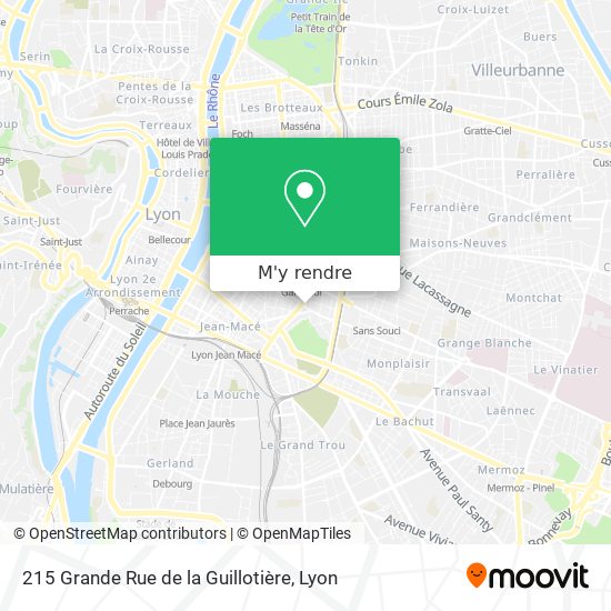 215 Grande Rue de la Guillotière plan
