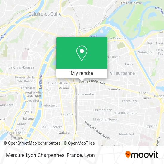 Mercure Lyon Charpennes, France plan