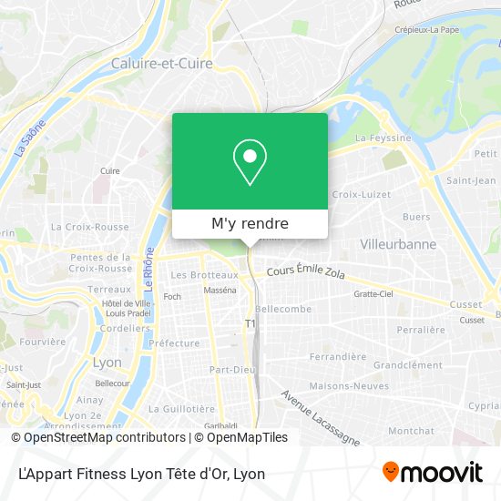 L'Appart Fitness Lyon Tête d'Or plan