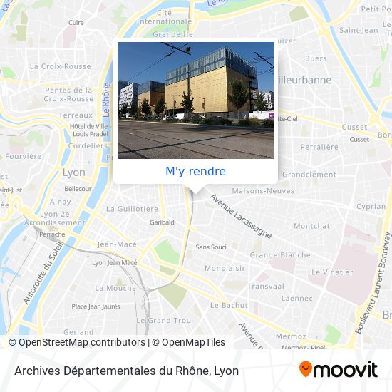 Archives Départementales du Rhône plan