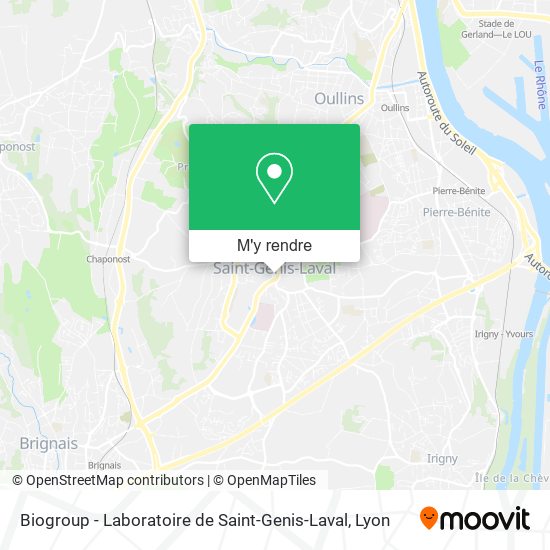 Biogroup - Laboratoire de Saint-Genis-Laval plan