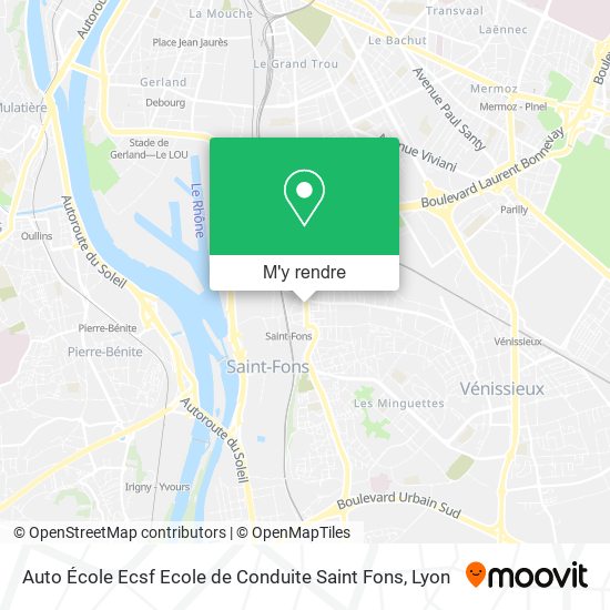 Auto École Ecsf Ecole de Conduite Saint Fons plan