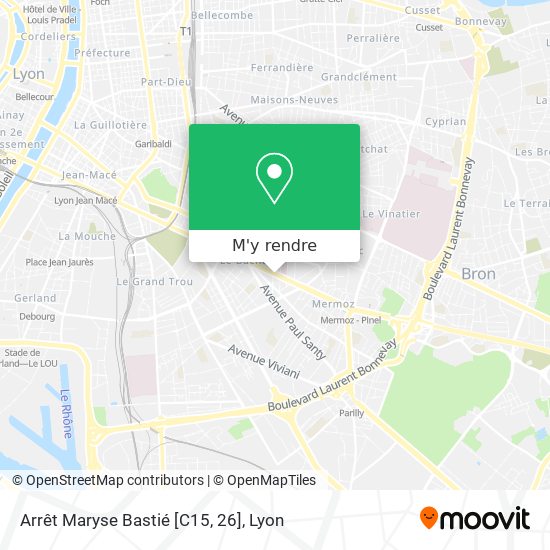 Arrêt Maryse Bastié [C15, 26] plan