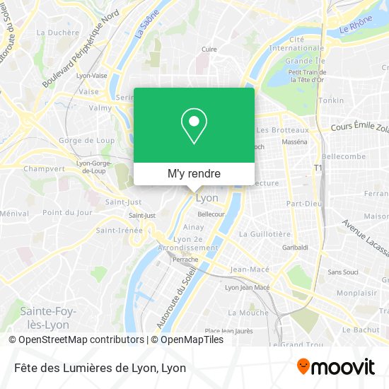 Fête des Lumières de Lyon plan