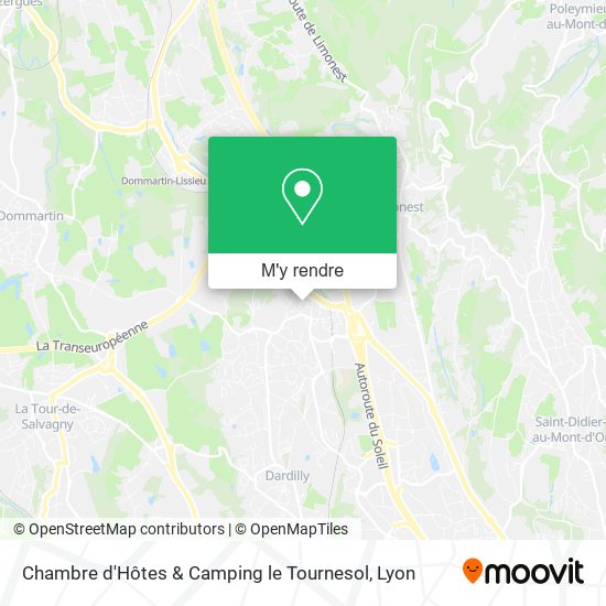 Chambre d'Hôtes & Camping le Tournesol plan