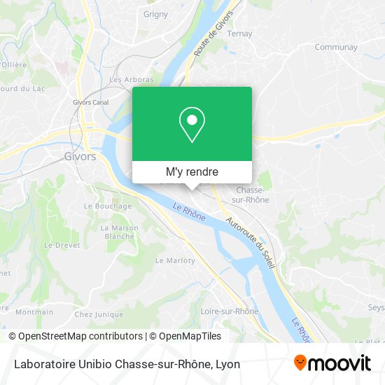Laboratoire Unibio Chasse-sur-Rhône plan