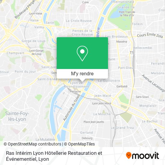 Ras Intérim Lyon Hôtellerie Restauration et Événementiel plan