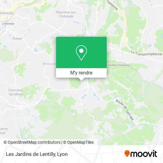 Les Jardins de Lentilly plan